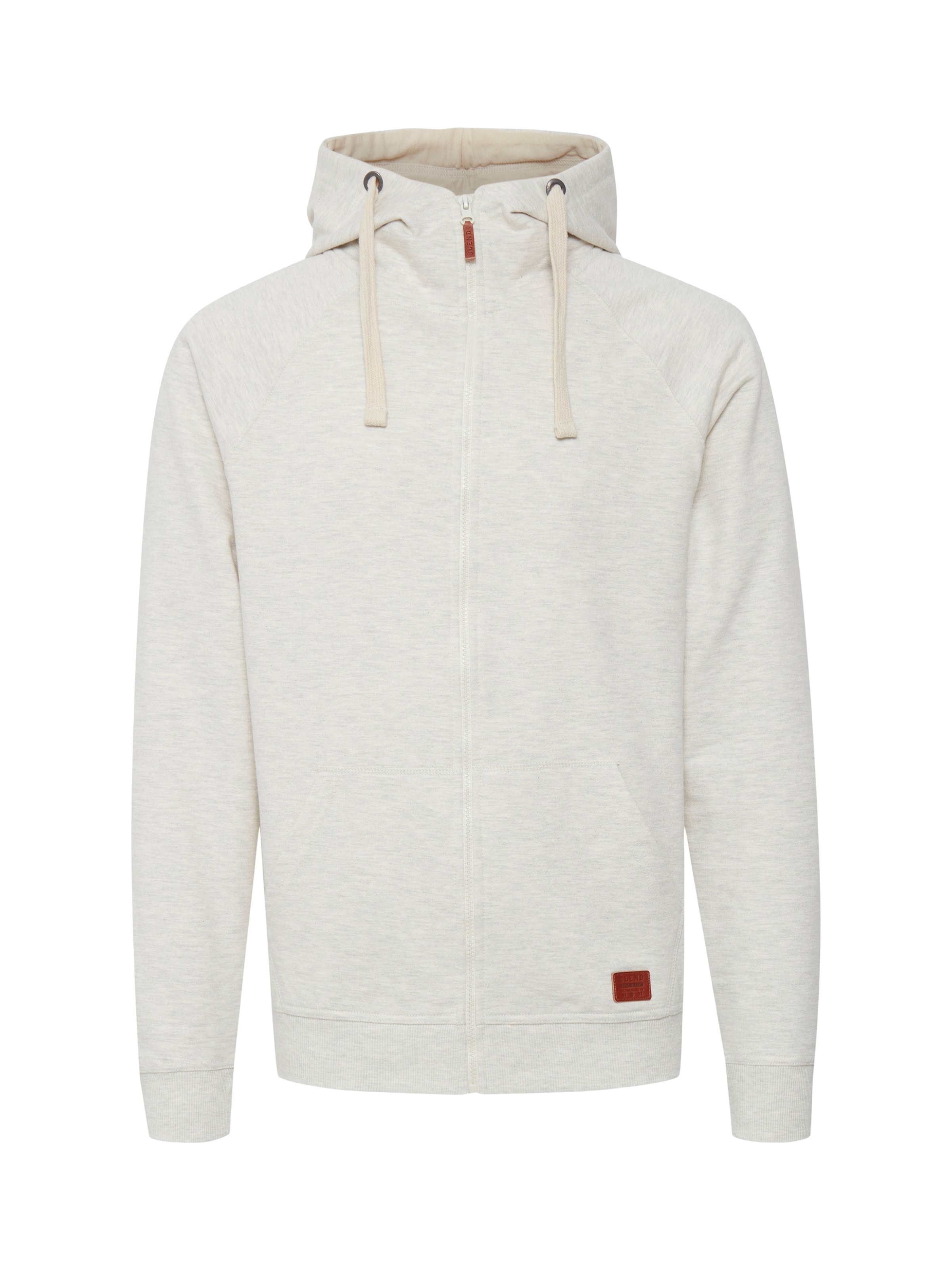 BLEND Sweat jacket 'Speedy' in Beige: front