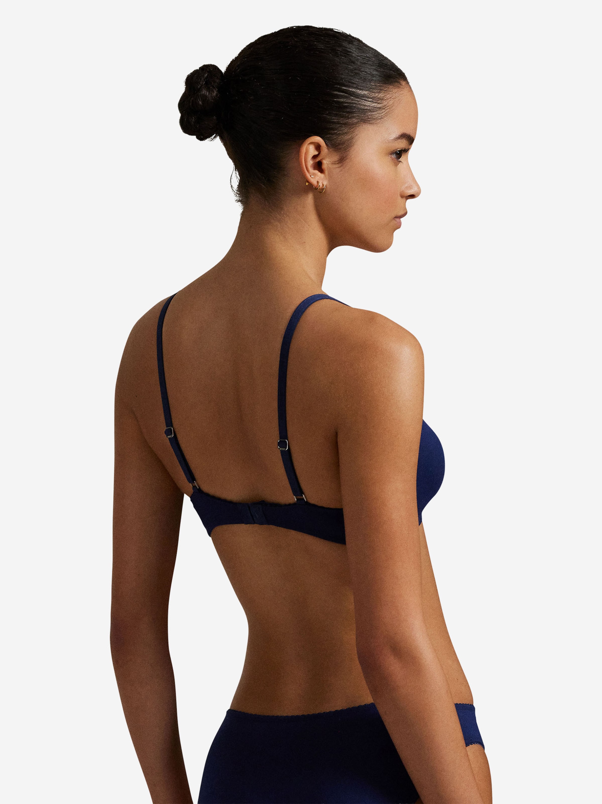 Polo Ralph Lauren Triangel Bralette ' Colorful Cotton ' in Blau