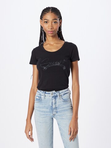 GUESS Shirt 'Adelina' in Zwart: voorkant