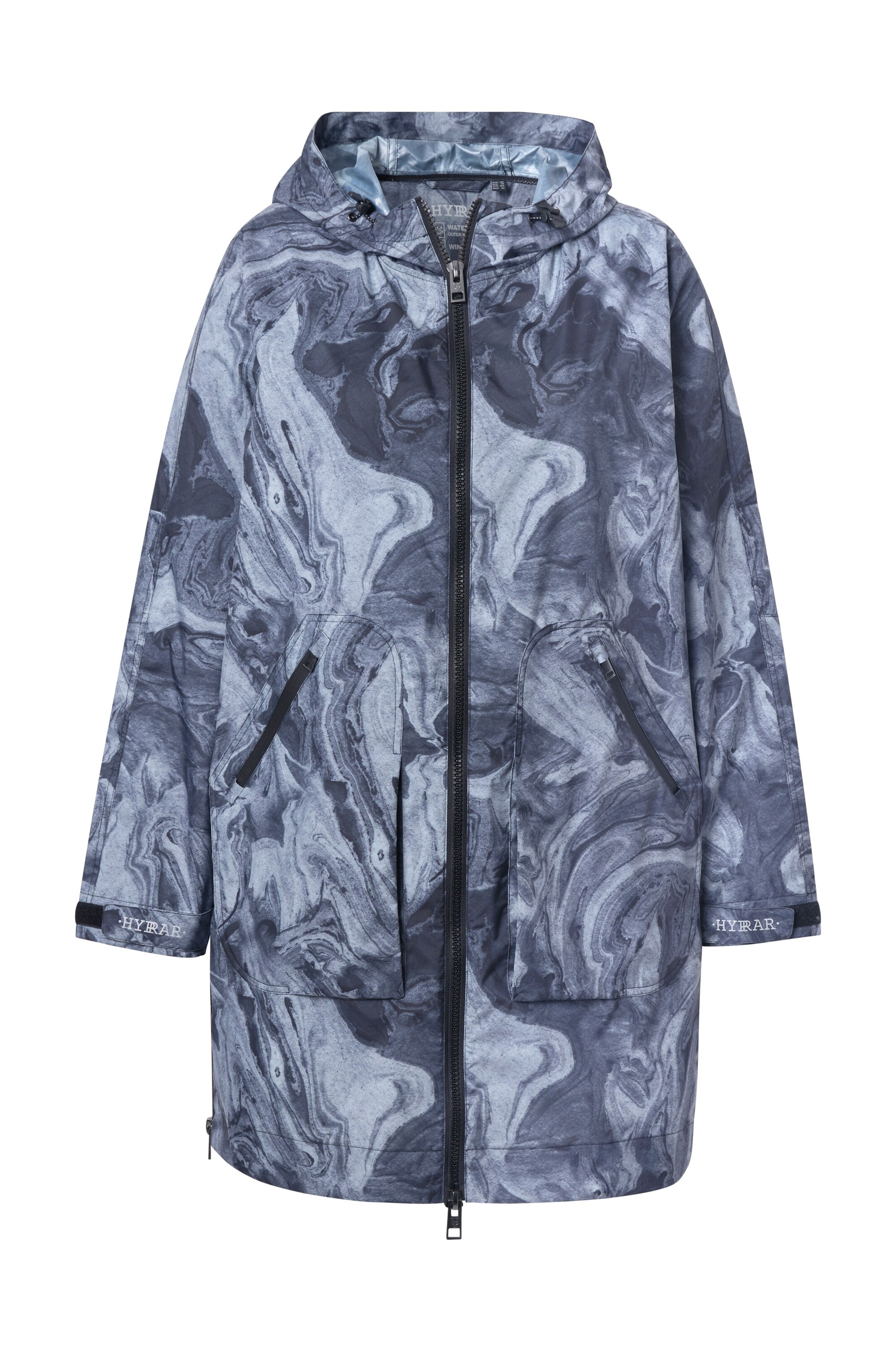 Ulla Popken Functionele mantel in Blauw: voorkant