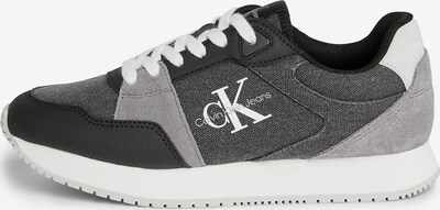 Calvin Klein Jeans Baskets basses en gris / noir / blanc, Vue avec produit