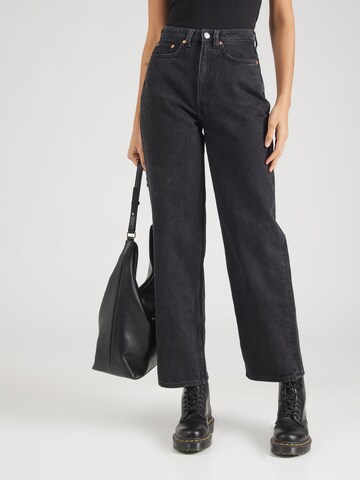 Loosefit Jeans 'Halo' di WEEKDAY in nero: frontale