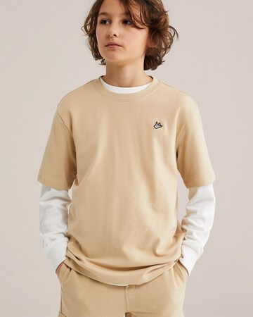 WE Fashion Футболка в Бежевый: спереди