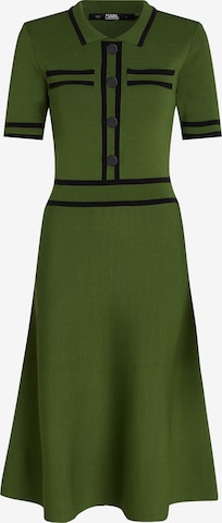 Karl Lagerfeld Dress 'Polo Knit' in Green: front