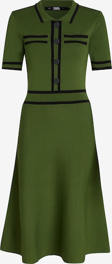Karl Lagerfeld Obleka 'Polo Knit' | oliva / črna barva, Prikaz izdelka