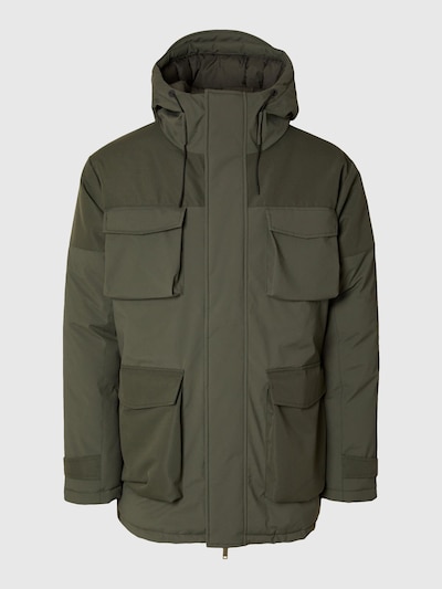 SELECTED HOMME Overgangsparka i khaki / mørkegrøn, Produktvisning