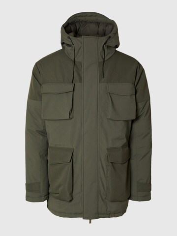 SELECTED HOMME Between-seasons parka in Green