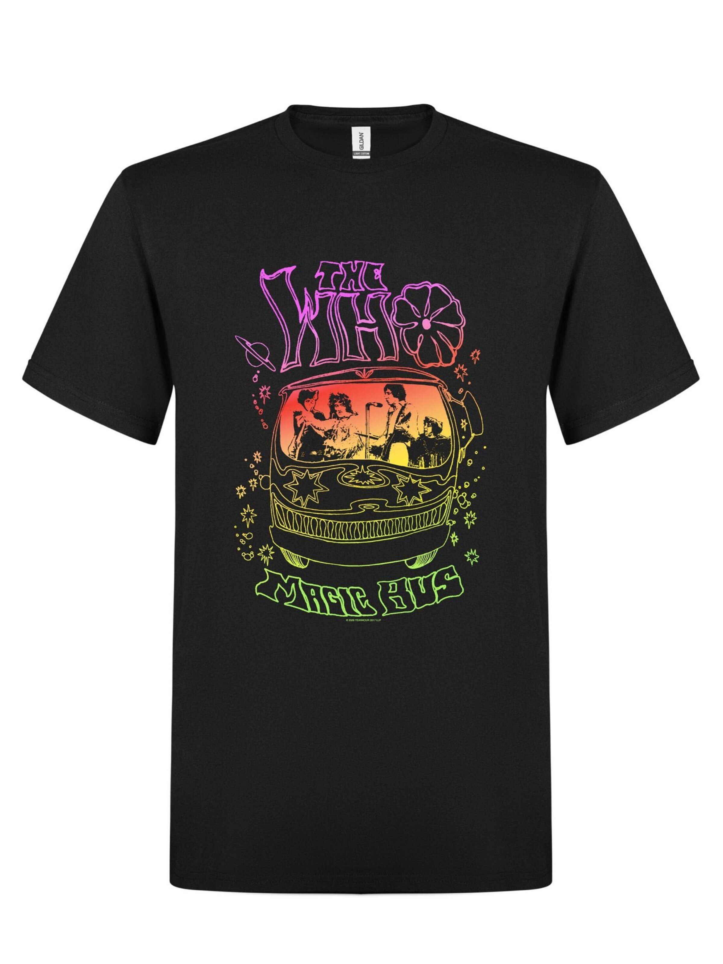 Rockshirts - Camiseta 'Who Magic Bus' en negro: frente