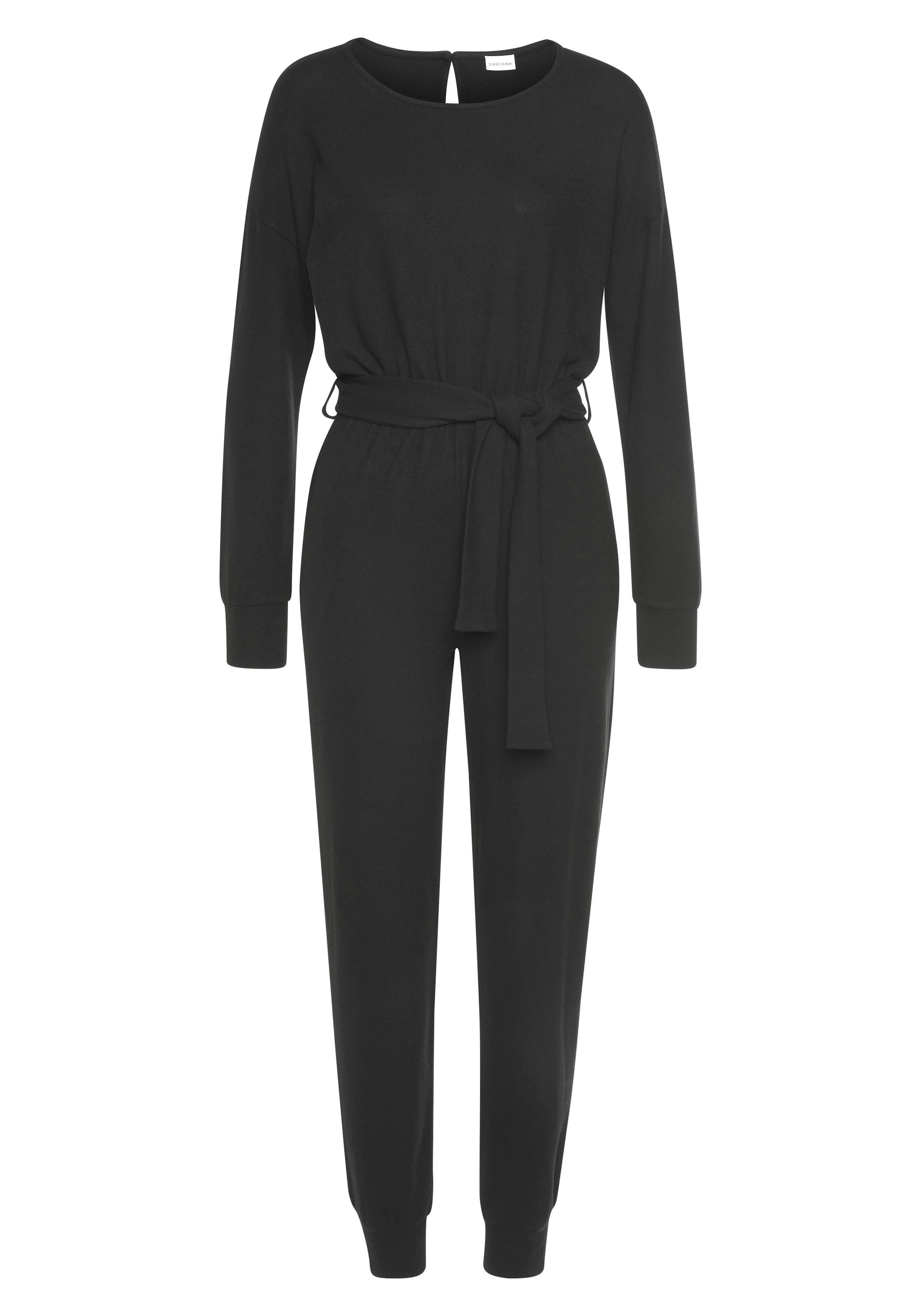 LASCANA Loungewear in Black: front
