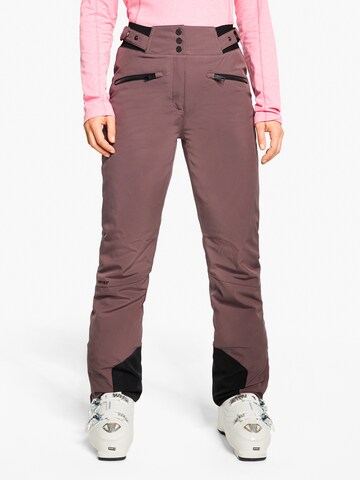 ZIENER Regular Workout Pants in Purple: front