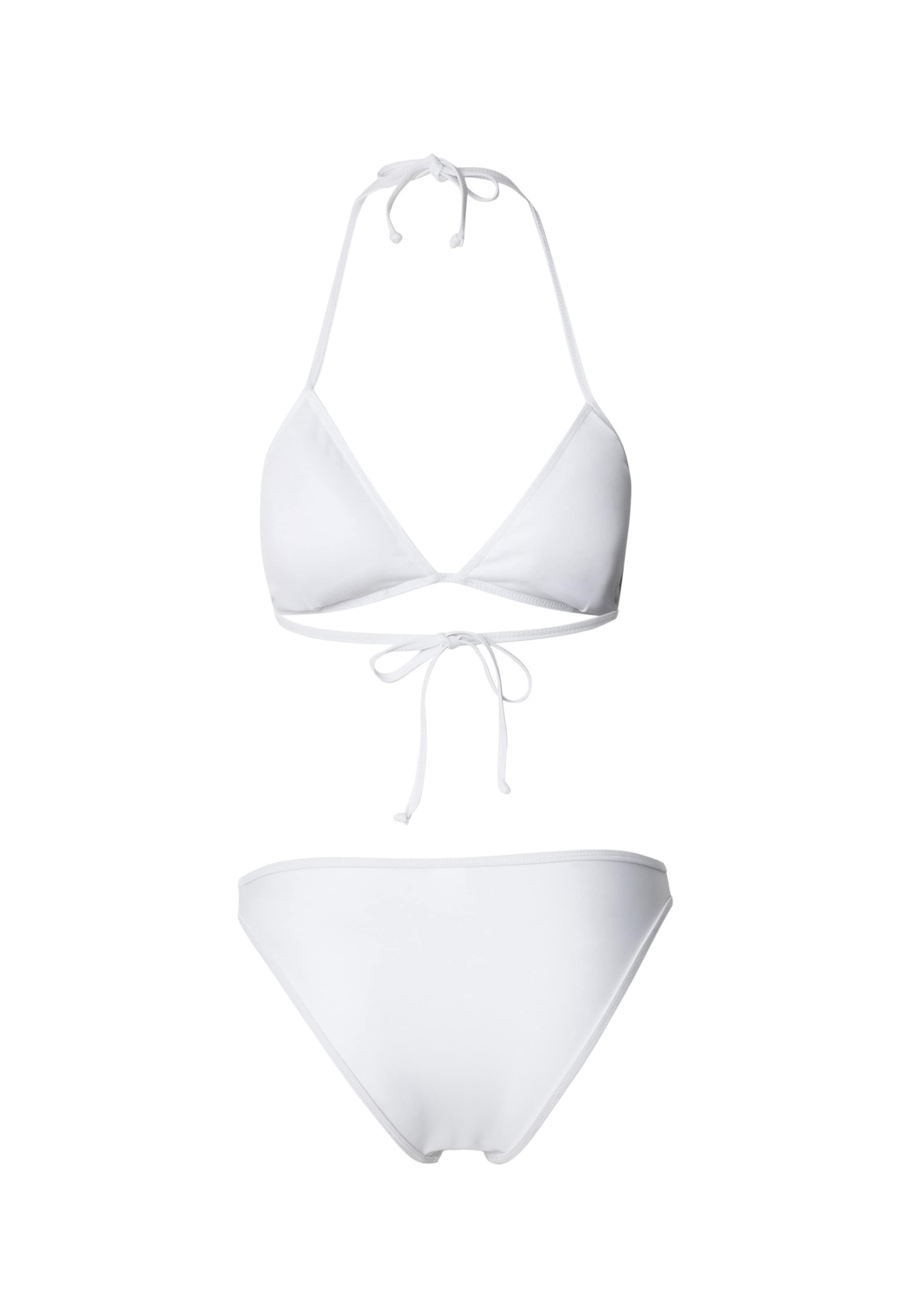 Urban Classics Trojúhelníková Bikiny – bílá