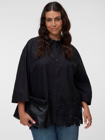 Vero Moda Curve Blouse 'VMCRitta' in Zwart: voorkant