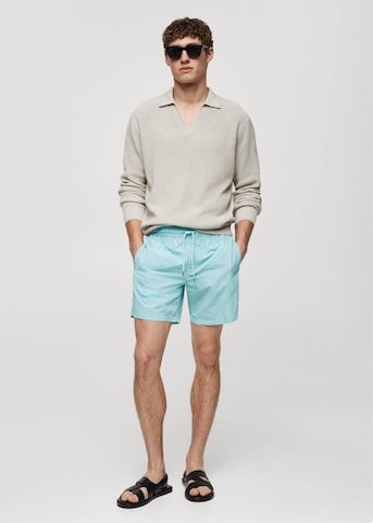 MANGO MAN Regular Badeshorts 'liso' in Blau