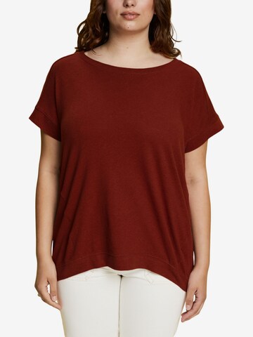 Esprit Curves T-Shirt in Braun