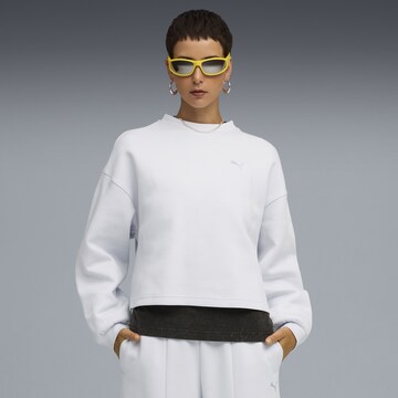 PUMA Sweatshirt 'Wardrobe Essentials' in Grijs: voorkant