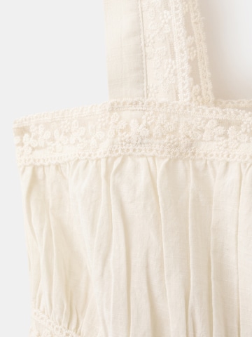 Haut 'MARABU' MANGO en beige