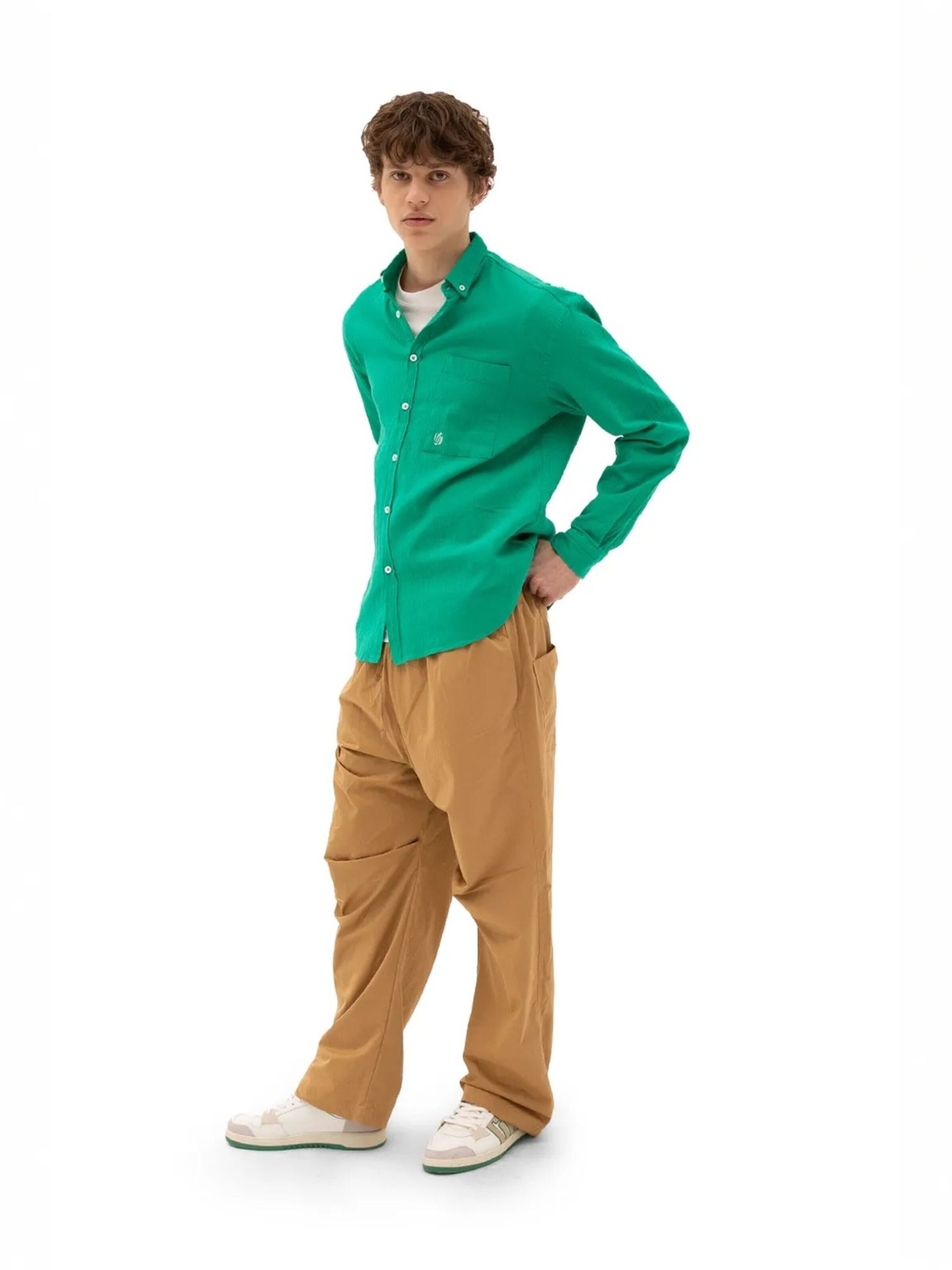 Giesto - Comfort Fit Camisa em verde