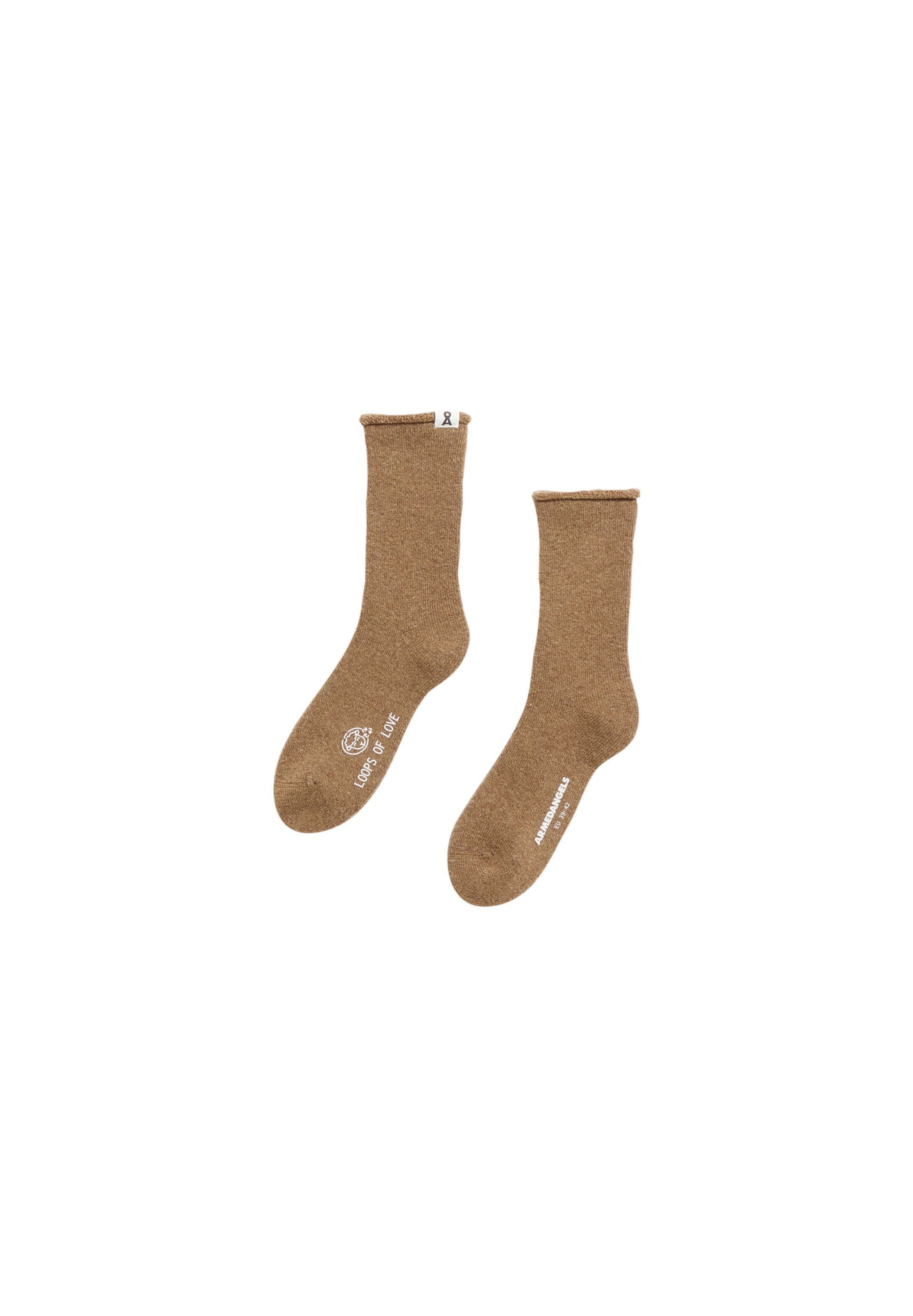 ARMEDANGELS Socks in Brown: front