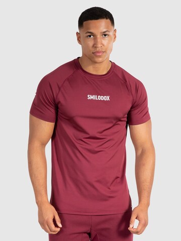 Smilodox Functioneel shirt 'Maison' in Rood: voorkant