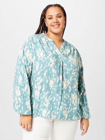 Fransa Curve Blouse 'KIRSTEN' in Blue: front