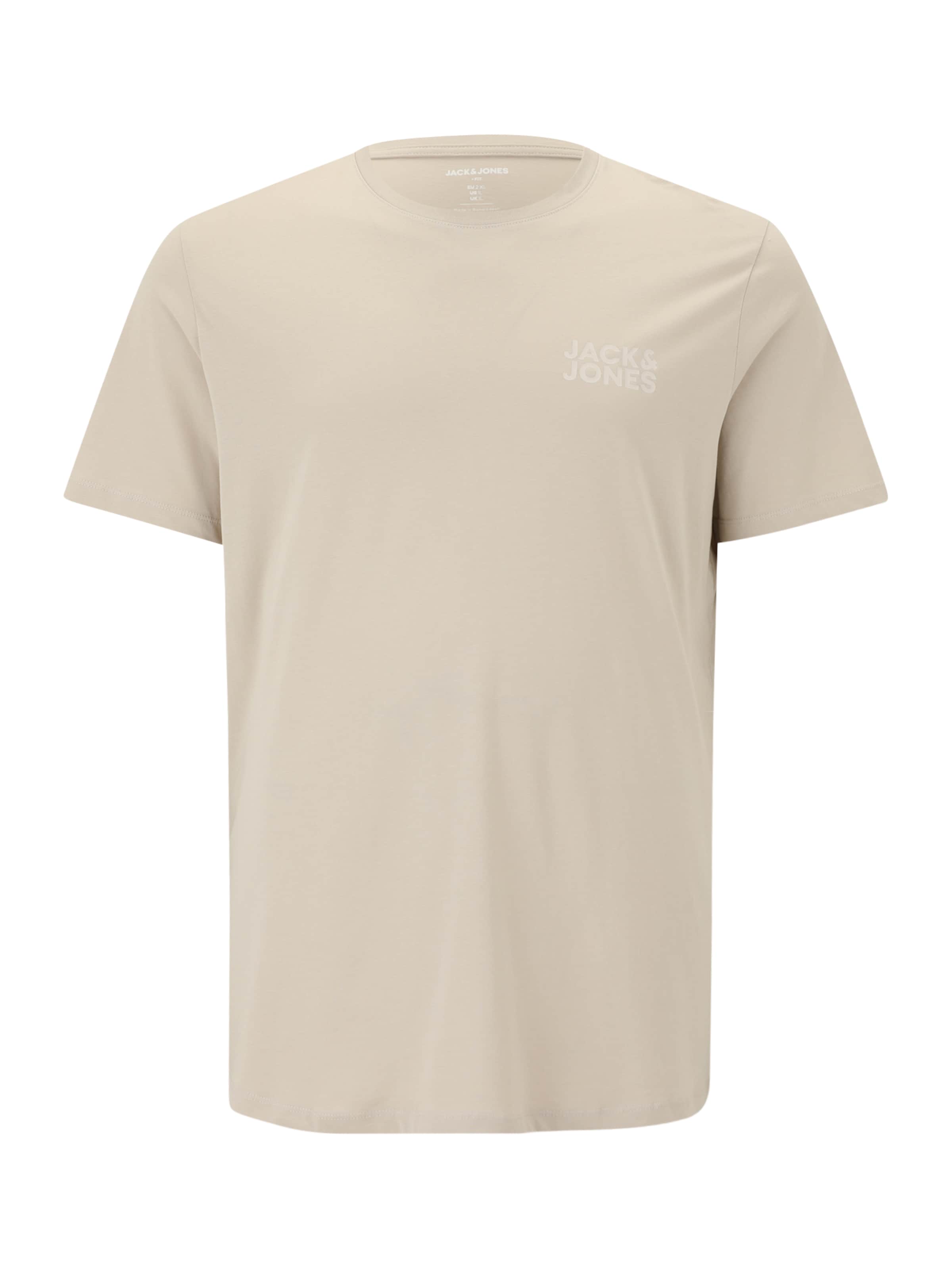 Jack & Jones Plus Футболка 'JJECORP' в Бежевый: спереди