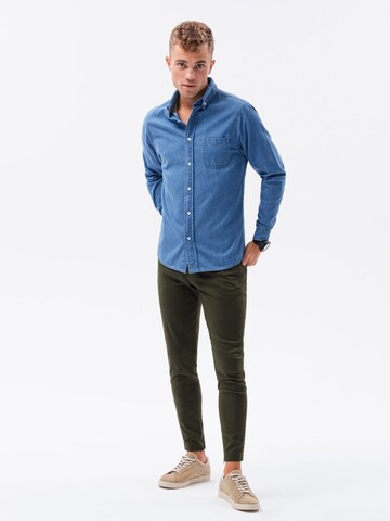 Ombre Slim fit Button Up Shirt 'K568' in Blue