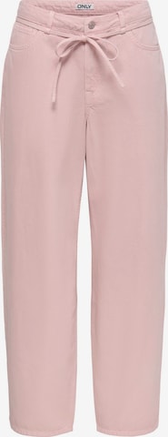 ONLY Loosefit Jeans i pink: forside