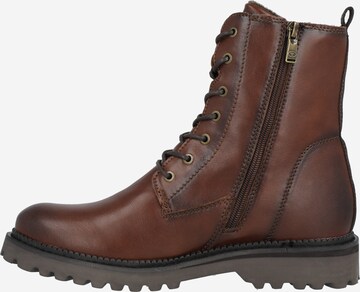 TOM TAILOR Lace-Up Ankle Boots in Brown