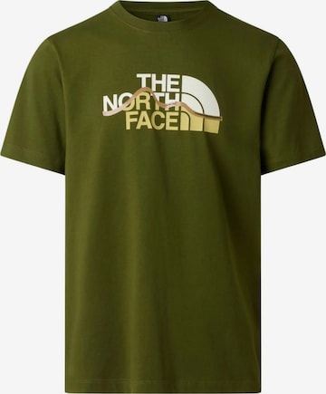 THE NORTH FACE Koszulka 'MNT LINE RG SS' w kolorze zielony: przód