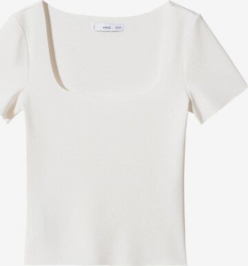 T-shirt 'MAUD' MANGO en beige : devant