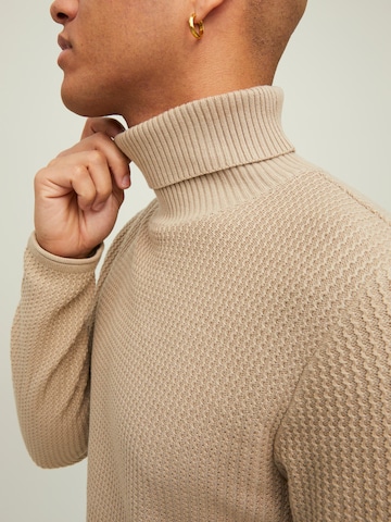 JACK & JONES Pullover 'Carlos' in Beige