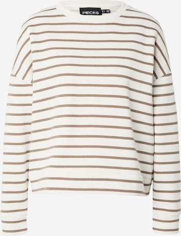 PIECES Sweatshirt 'Chilli' in Weiß: Vorderseite