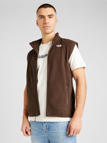 Gilet sportivo 'Glacier' di THE NORTH FACE in marrone: frontale