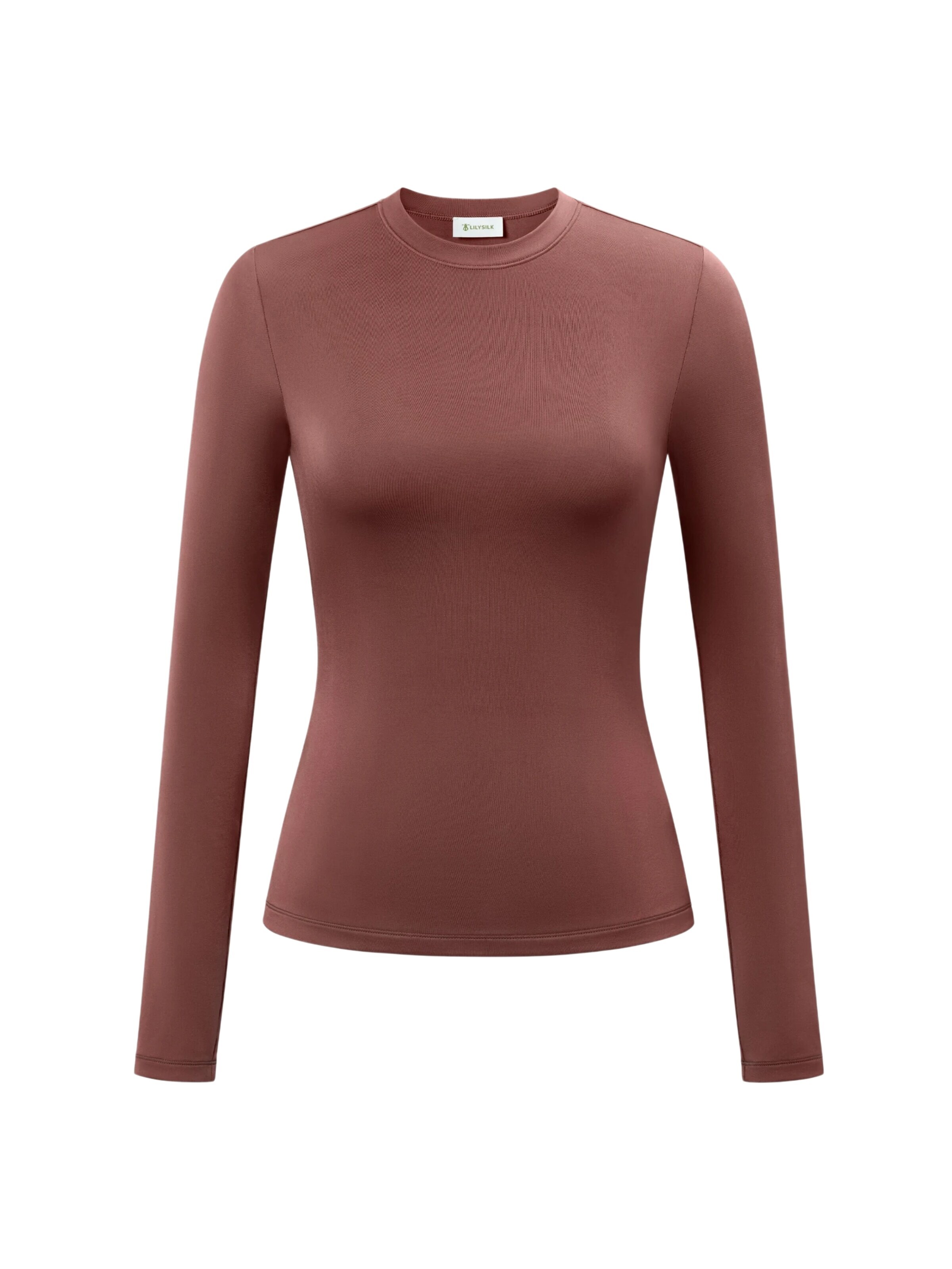 Lilysilk - Camiseta 'Seide Breeze Jersey Sensibles Top' en rojo: frente