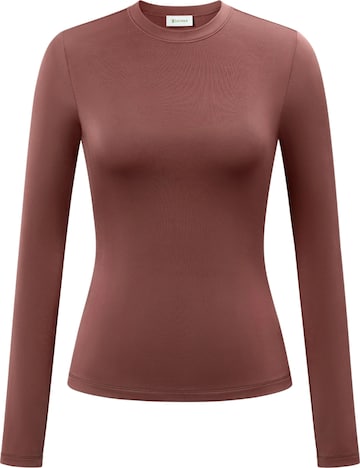 Lilysilk - Camiseta 'Seide Breeze Jersey Sensibles Top' en rojo: frente