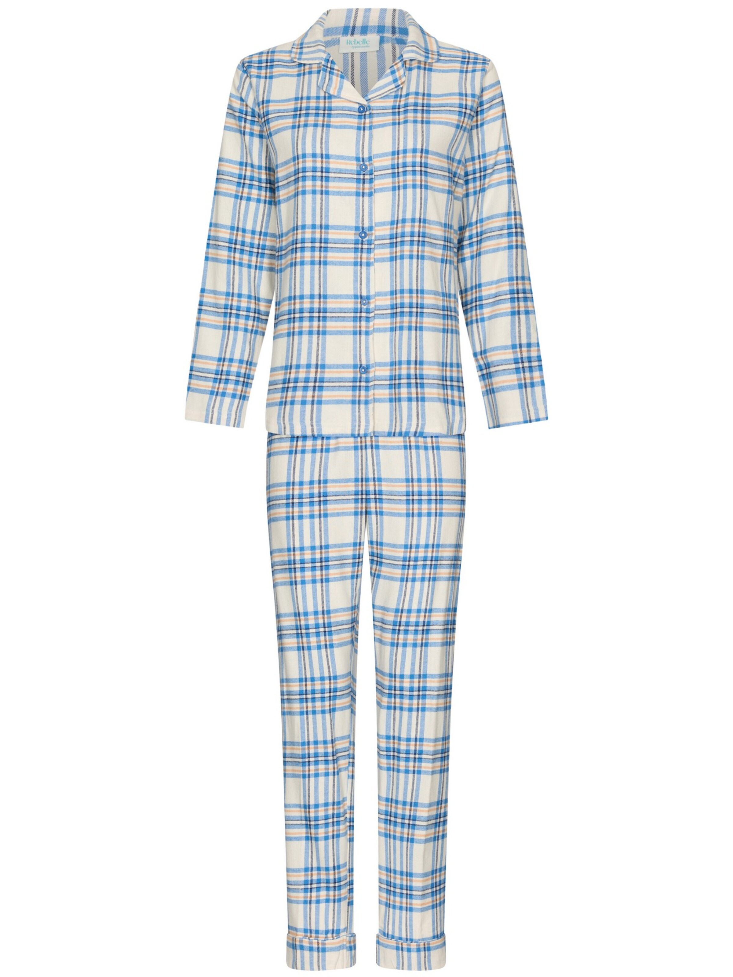 Rebelle Pyjama 'Checks' in Beige