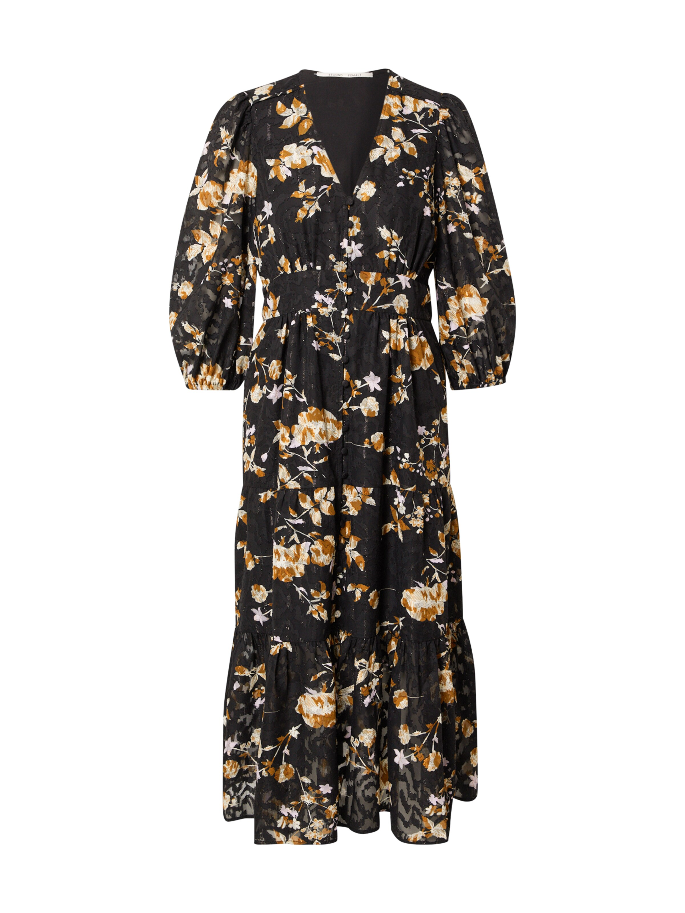 Robe-chemise 'Betula' SECOND FEMALE en noir : devant