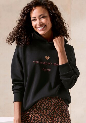 Sweat-shirt LASCANA en noir : devant