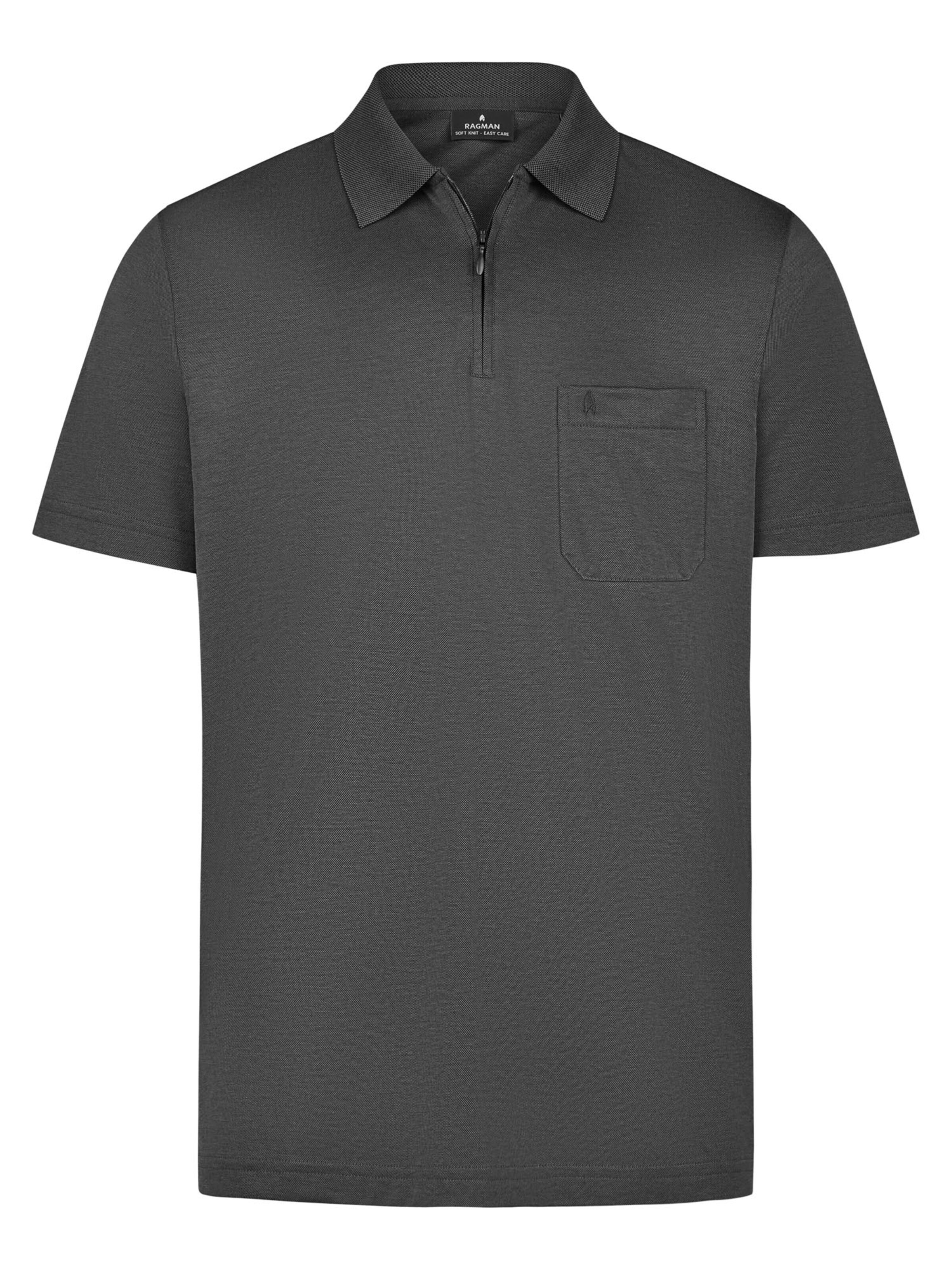 Ragman Shirt 'Basic'‌‌ in Grau: Vorderseite