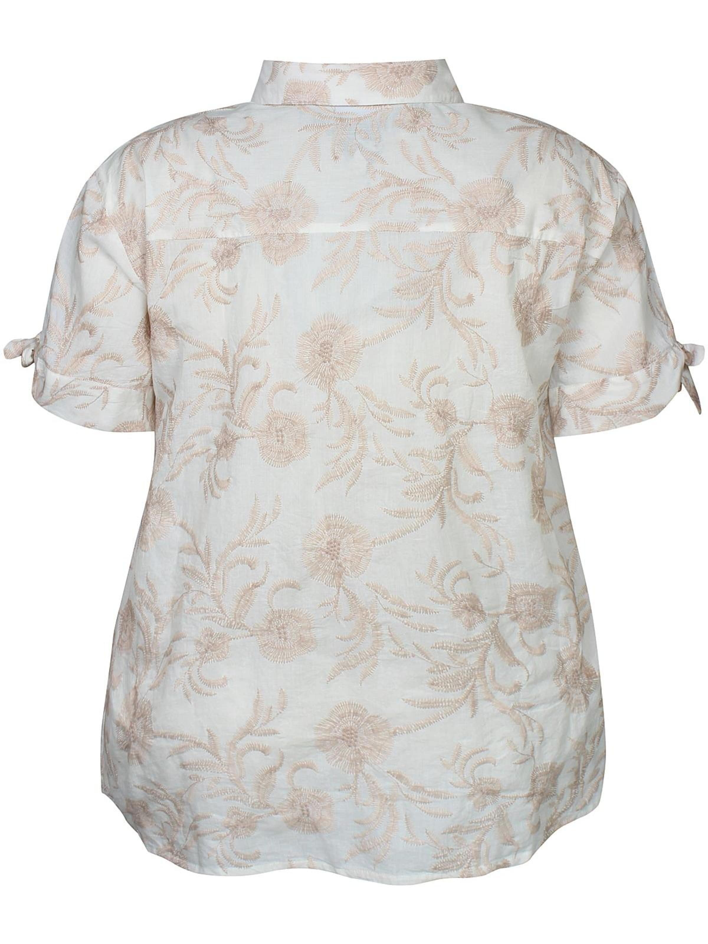 Zhenzi Blouse 'ZH - Erica 1297 - Shirt - Blue' in Beige