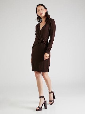 Lauren Ralph Lauren Knitted dress 'YUSTINA' in Brown: front