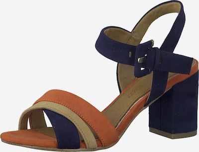 Sandale cu baretă MARCO TOZZI pe bleumarin / gri deschis / portocaliu închis, Vizualizare produs