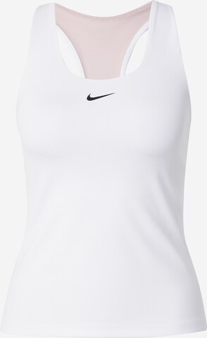 NIKE Sporttop 'SWOOSH' in Weiß: predná strana