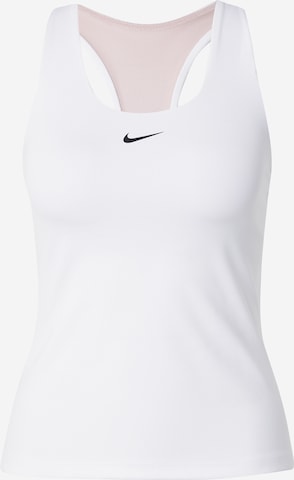 NIKE Sports Top 'SWOOSH' in White: front