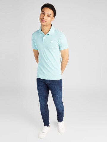 GUESS Poloshirt 'Nolan' in Blau