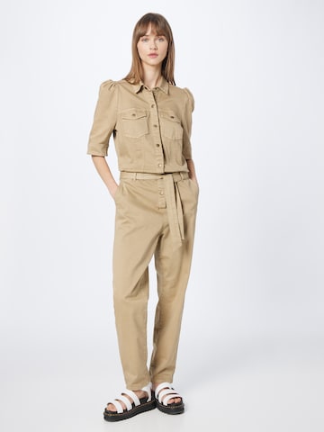 CULTURE - Jumpsuit 'Alba' en beige: frente