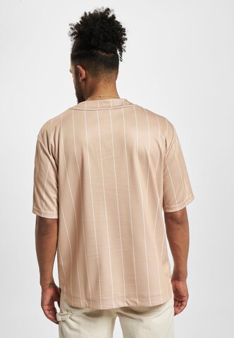 FUBU Comfort fit Button Up Shirt in Beige