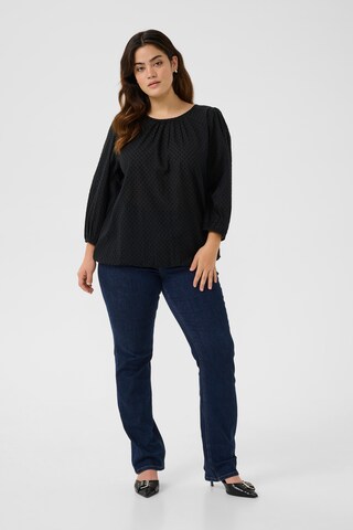 KAFFE CURVE Bluse 'Rory' in Schwarz