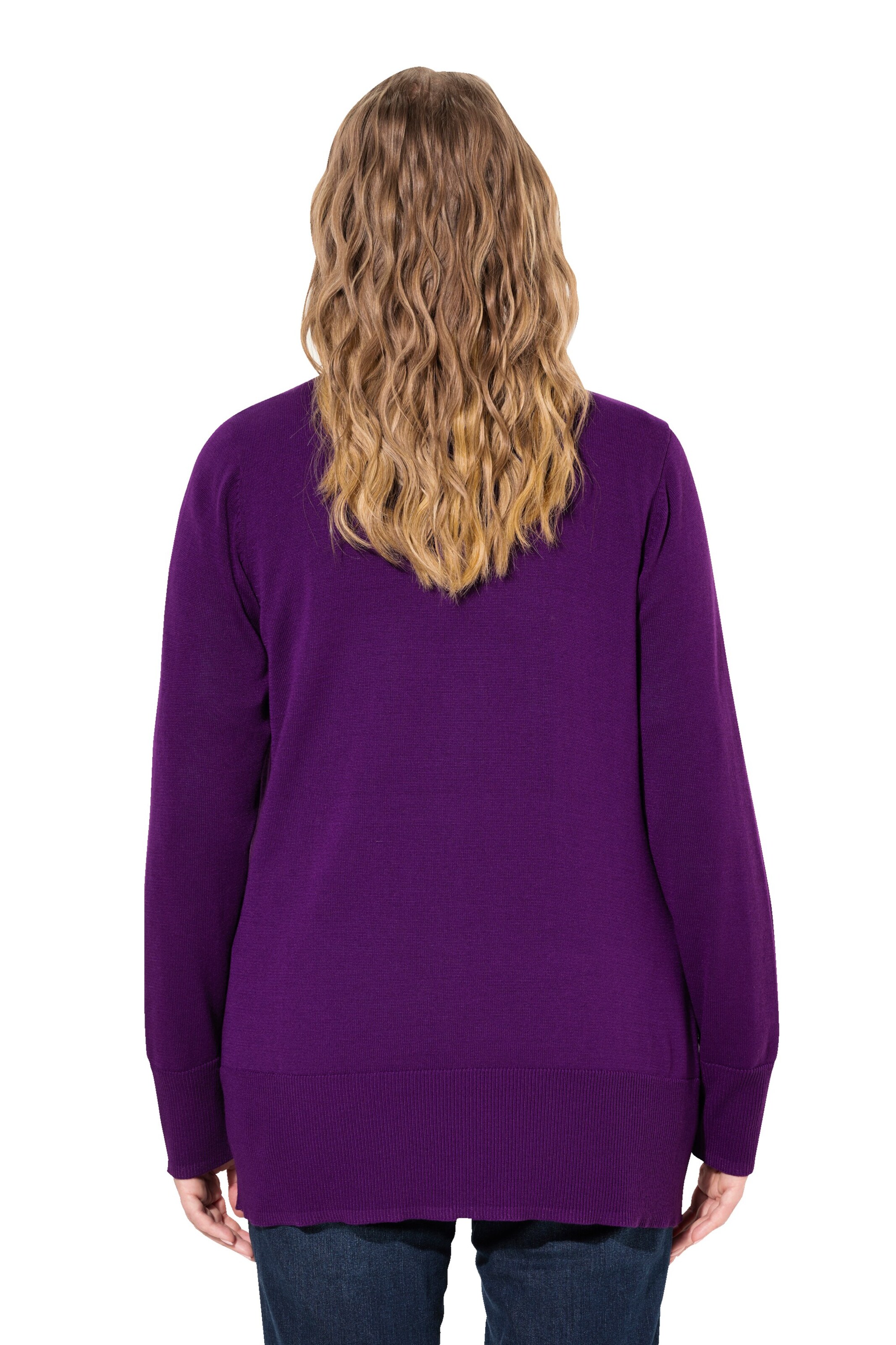 Ulla Popken Knit cardigan in Purple