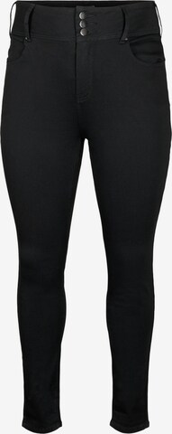 Zizzi Skinny Jeans 'BEA FIT' in Zwart: voorkant